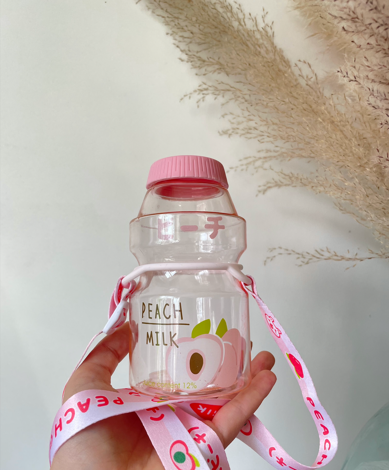 500ML Pink Water Bottle Plastic Clear Fresh Milk Carton Water Bottle 1  (each)