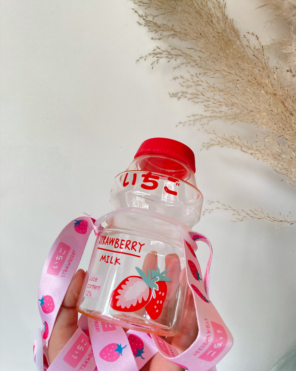 500ML Pink Water Bottle Plastic Clear Fresh Milk Carton Water Bottle 1  (each)